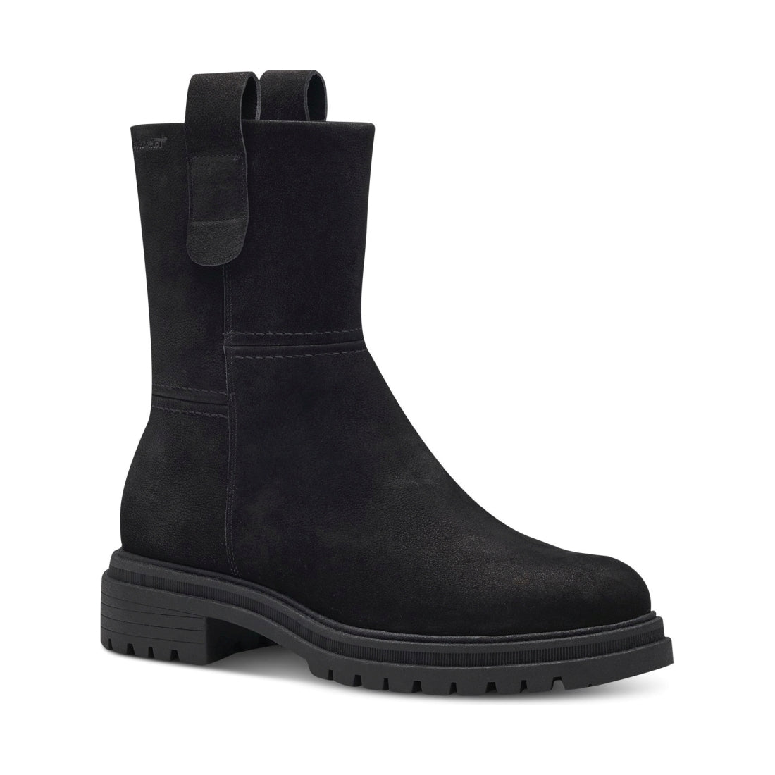 Tamaris womens black casual closed booties | Vilbury London