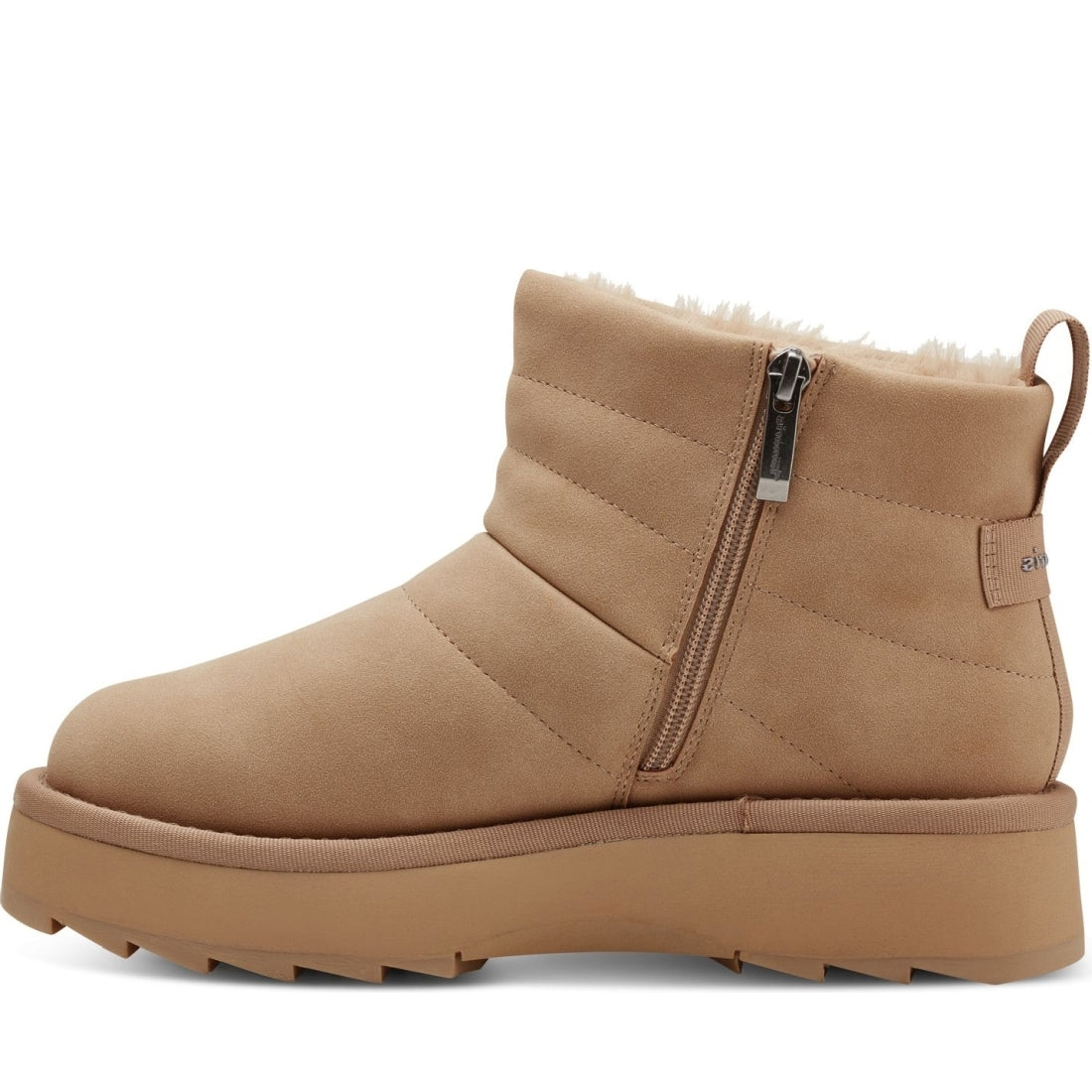 Tamaris womens sand casual closed booties | Vilbury London