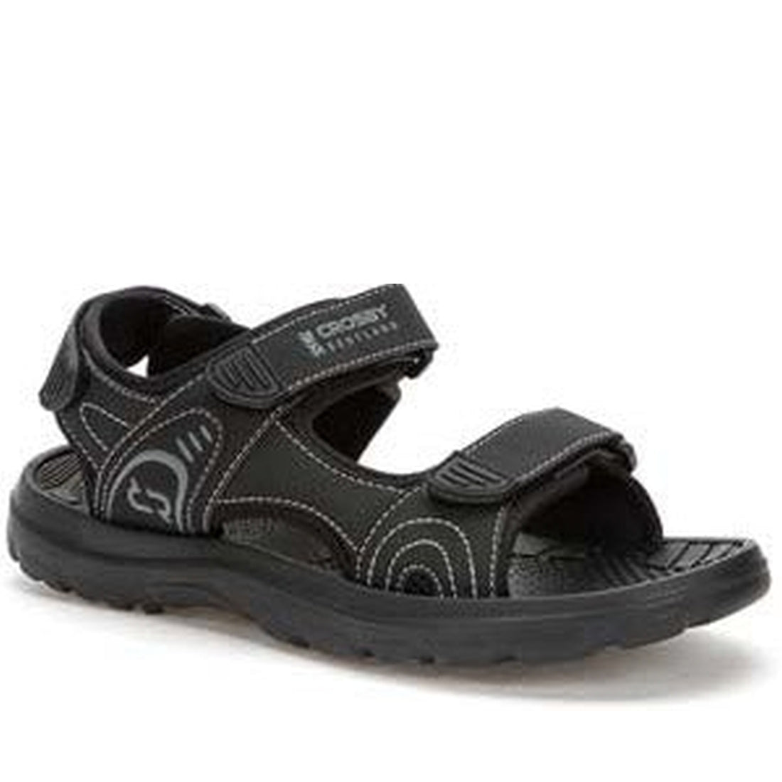 Crosby Boys black casual open sandals | Vilbury London