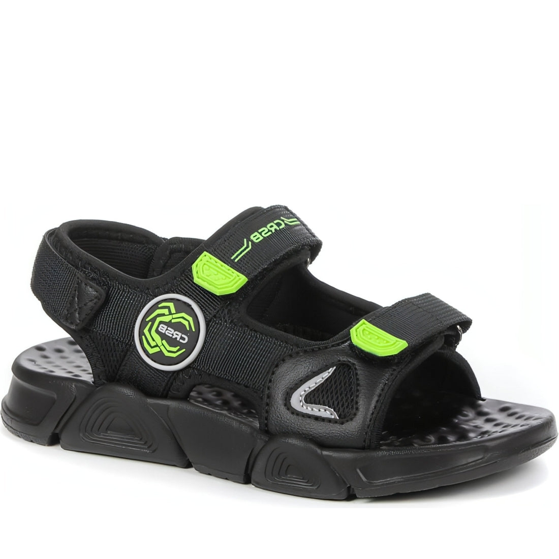 CROSBY boys black casual open sandals | Vilbury London