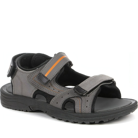 CROSBY boys grey casual open sandals | Vilbury London