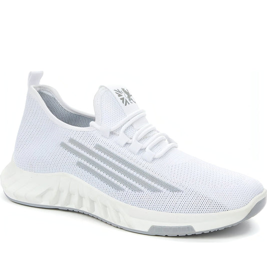 CROSBY mens white casual closed sport shoe | Vilbury London