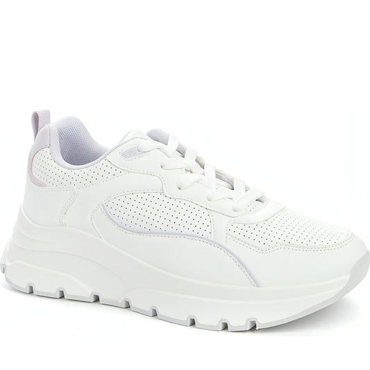 CROSBY womens white casual closed sport shoe | Vilbury London