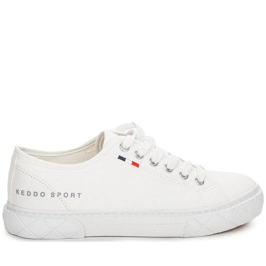 Keddo Denim Womens white casual closed shoes | Vilbury London