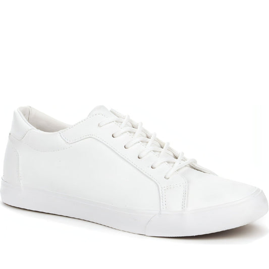 KEDDO DENIM mens white casual closed sport shoe | Vilbury London