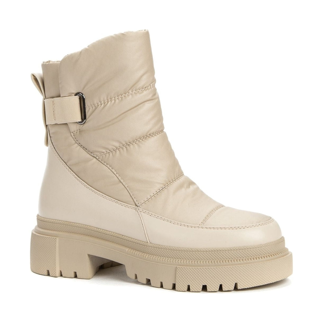 Betsy womens beige casual closed booties | Vilbury London