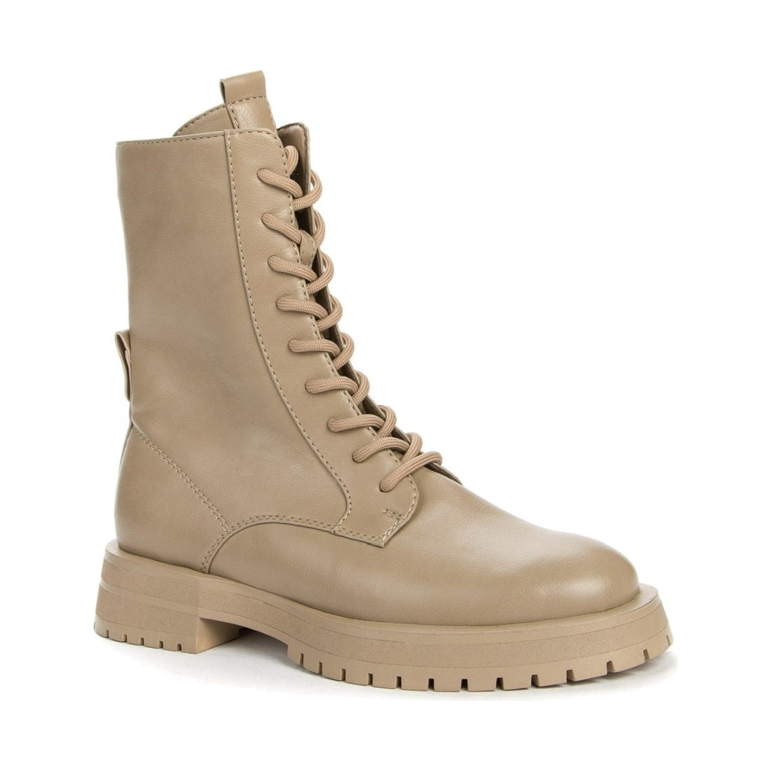 Betsy womens beige casual closed booties | Vilbury London