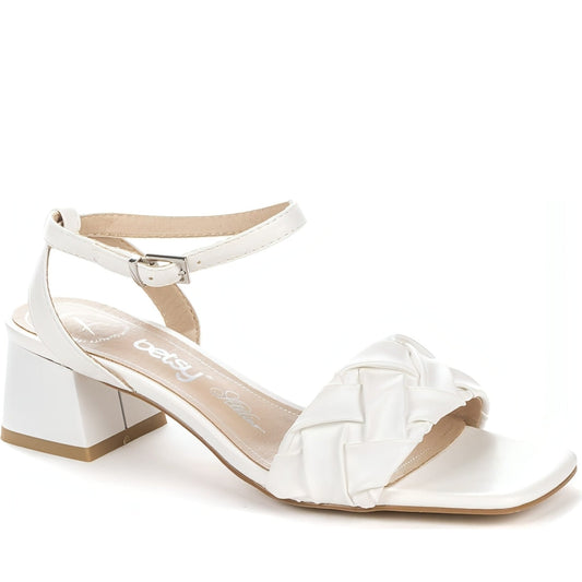 BETSY womens white elegant open sandals | Vilbury London
