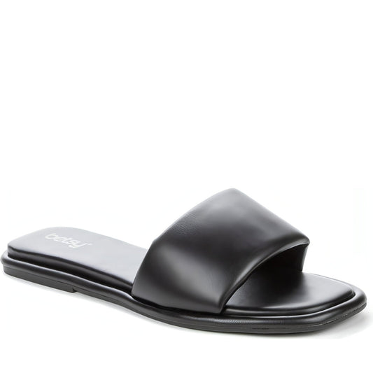 BETSY womens black casual open slippers | Vilbury London