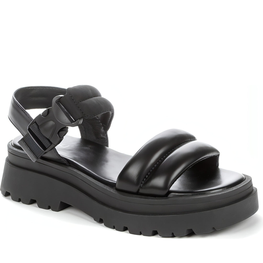 BETSY womens black casual open sandals | Vilbury London