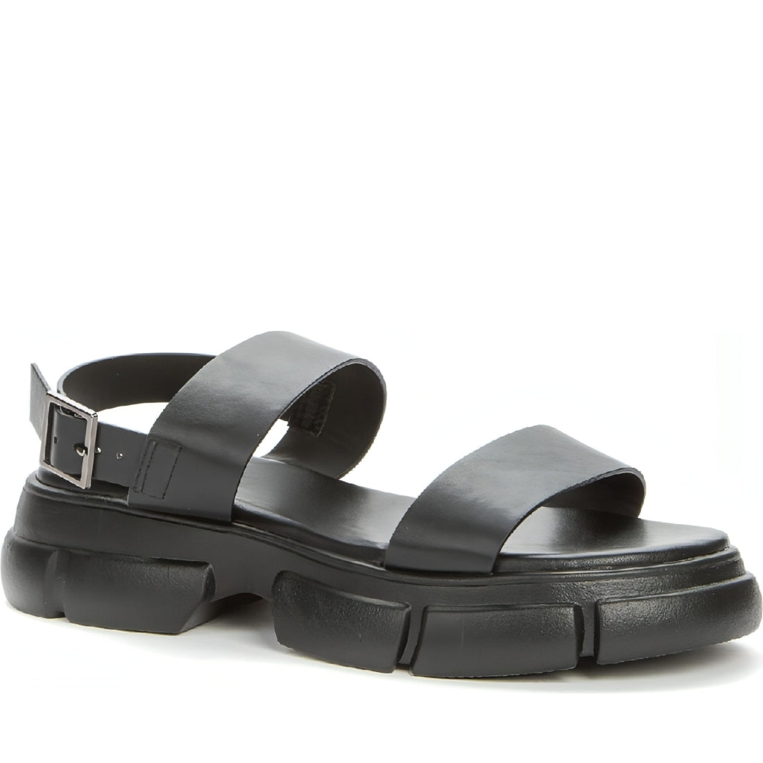 BETSY womens black casual open sandals | Vilbury London