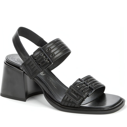 BETSY womens black elegant open sandals | Vilbury London