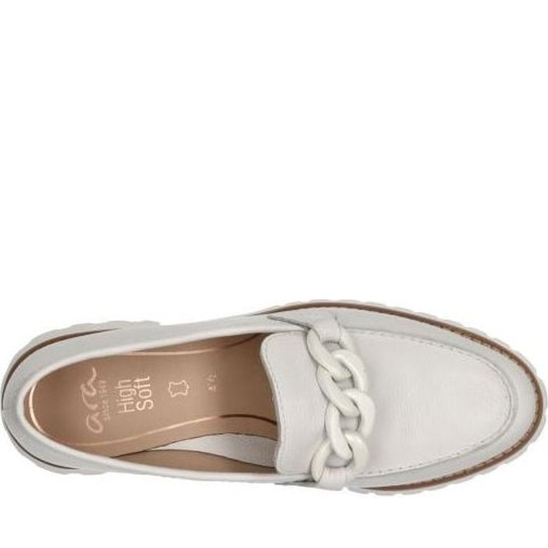 ARA womens cream kent loafers | Vilbury London