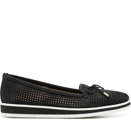 Baldinini womens nero woman ballerinas | Vilbury London