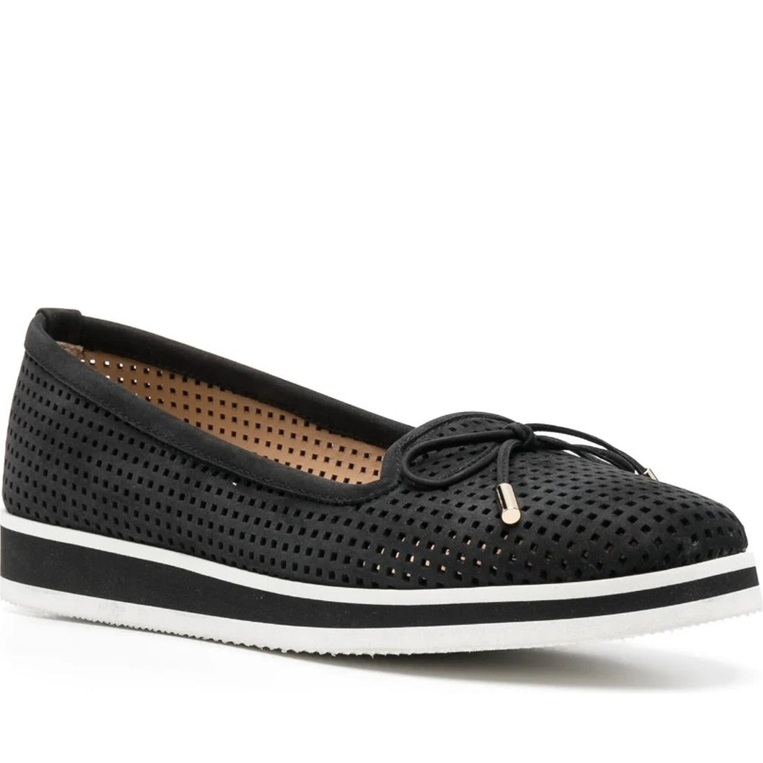 Baldinini womens nero woman ballerinas | Vilbury London