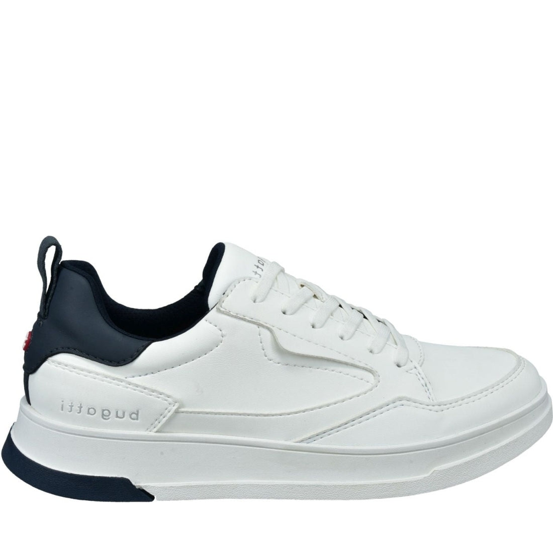 Bugatti mens white franc sport shoe | Vilbury London