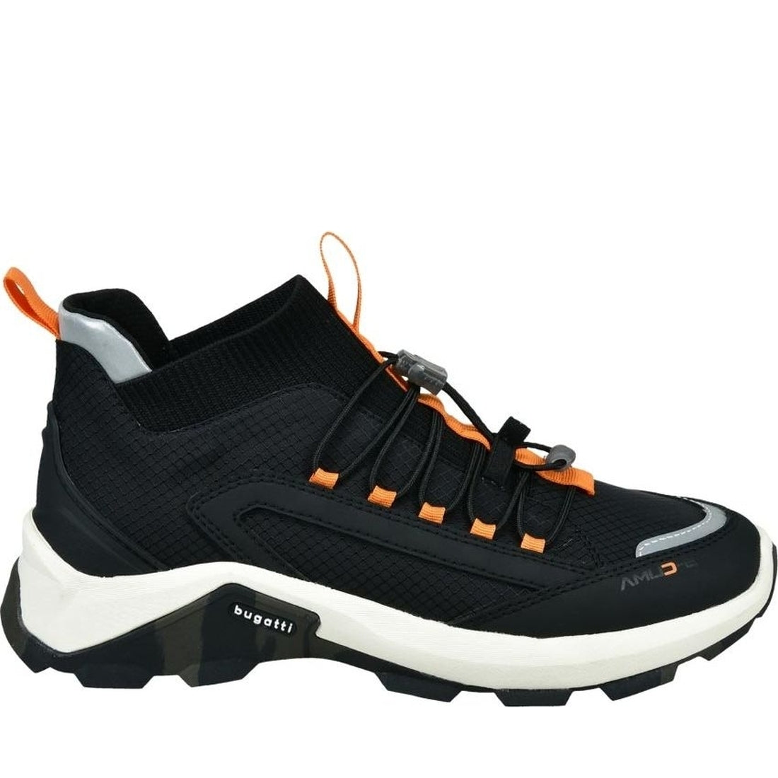 Bugatti womens Black Orange nakota sport shoe | Vilbury London