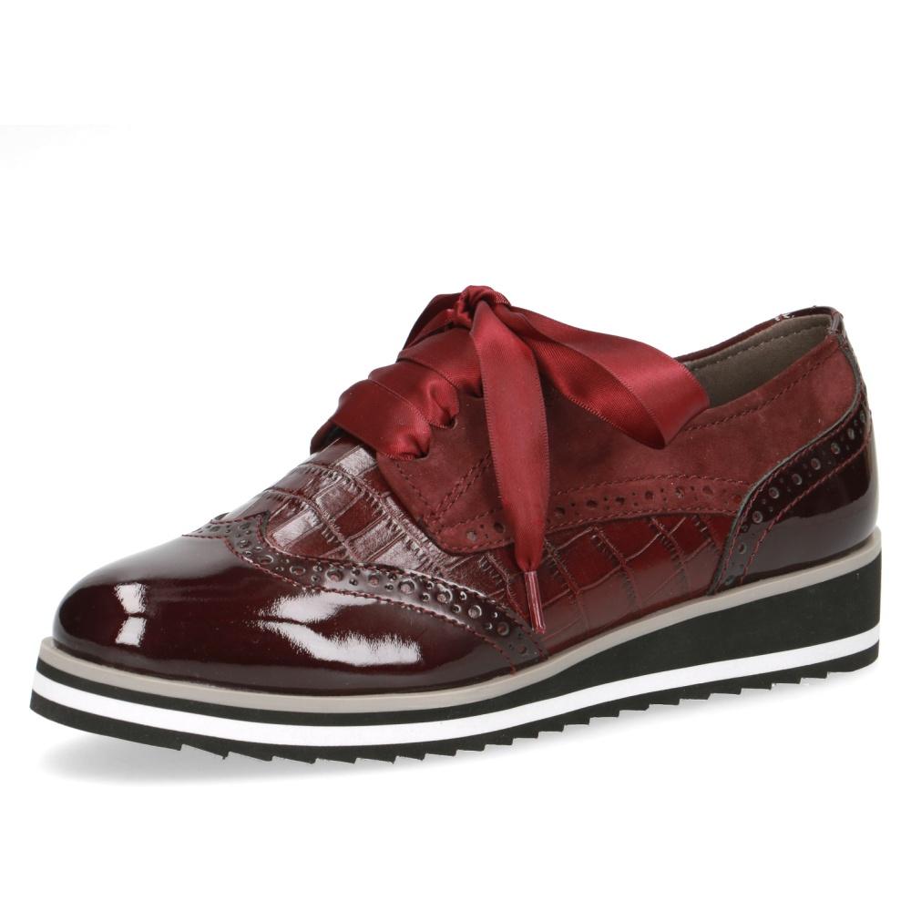 Caprice Female Red Casual Closed Wedges Bordeaux 23300-25 551 | Vilbury London