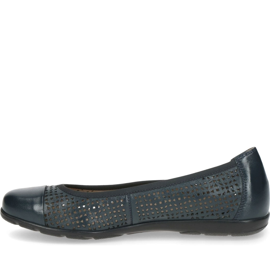 Caprice womens ocean nappa casual closed ballerinas | Vilbury London