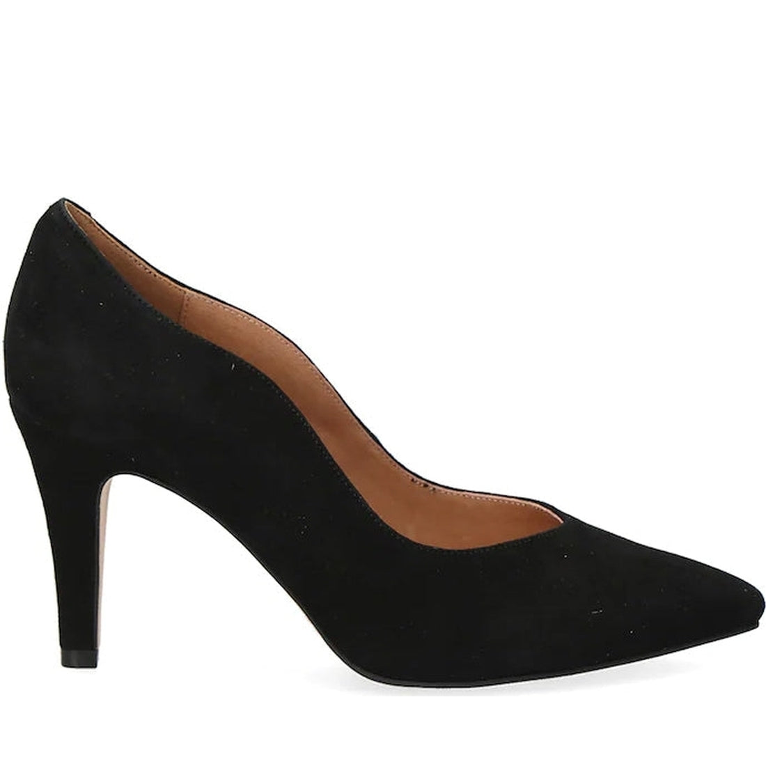 Caprice womens black elegant closed pumps | Vilbury London