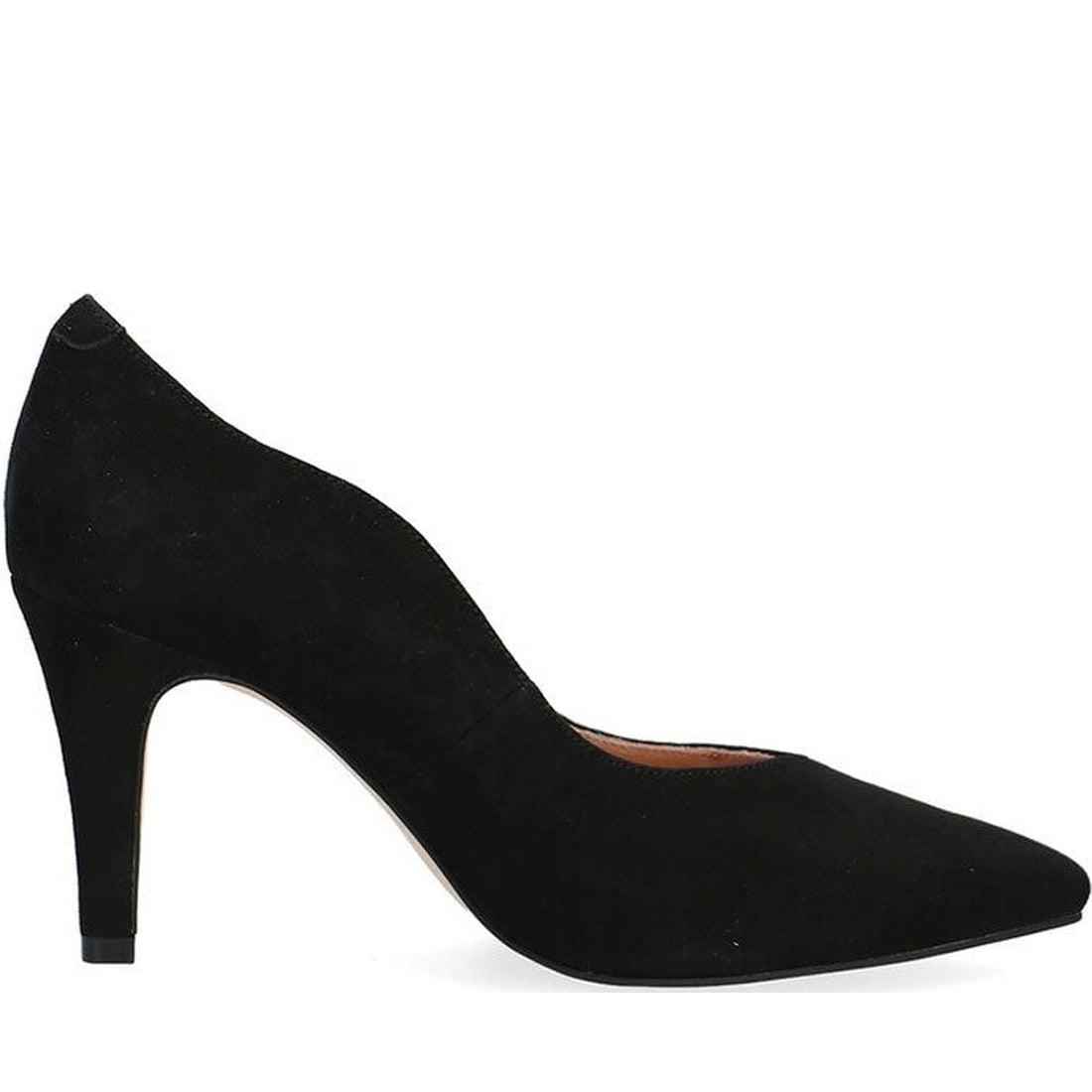 Caprice womens black elegant closed pumps | Vilbury London