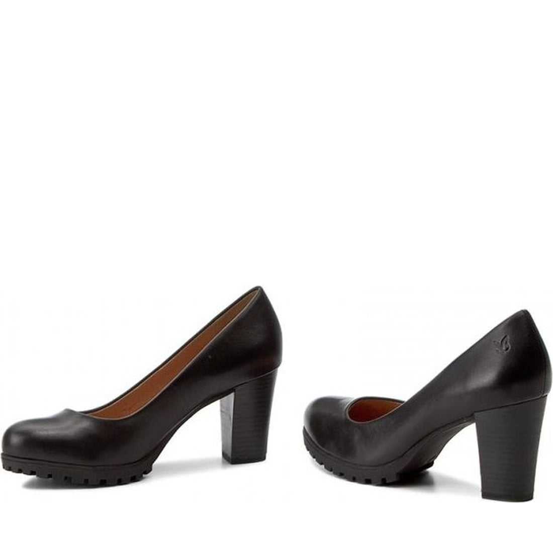 Caprice womens black elegant closed pumps | Vilbury London