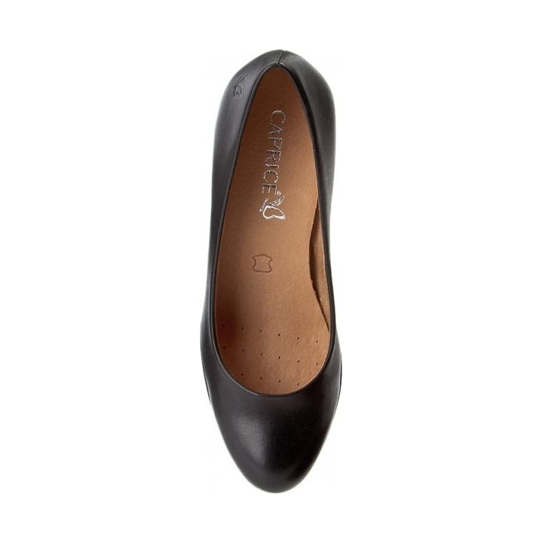 Caprice womens black elegant closed pumps | Vilbury London