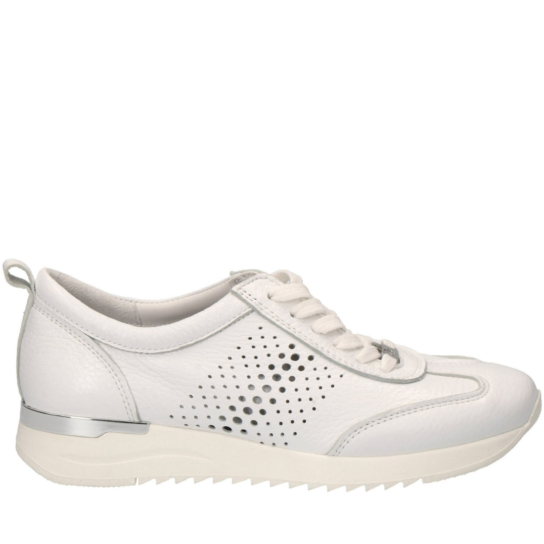 Caprice Womens white casual closed shoes | Vilbury London