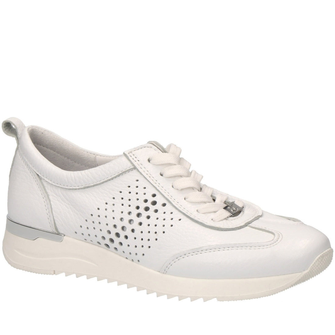 Caprice Womens white casual closed shoes | Vilbury London