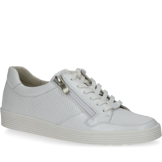 Caprice womens white nappa casual closed sport shoe | Vilbury London