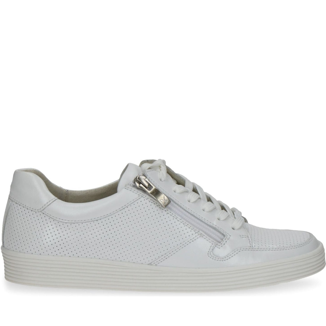 Caprice womens white nappa casual closed sport shoe | Vilbury London