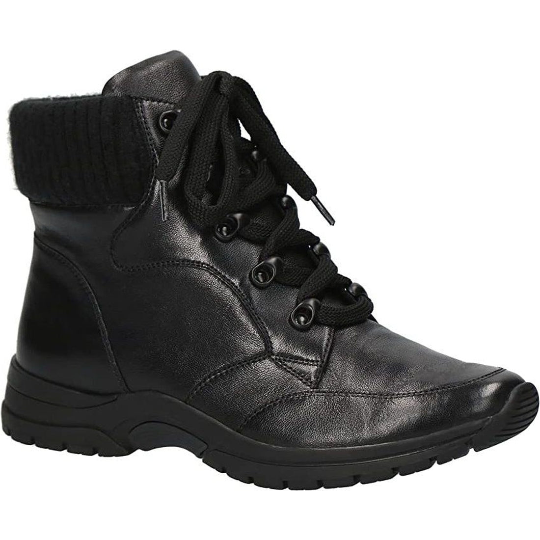 Caprice womens black casual closed booties | Vilbury London