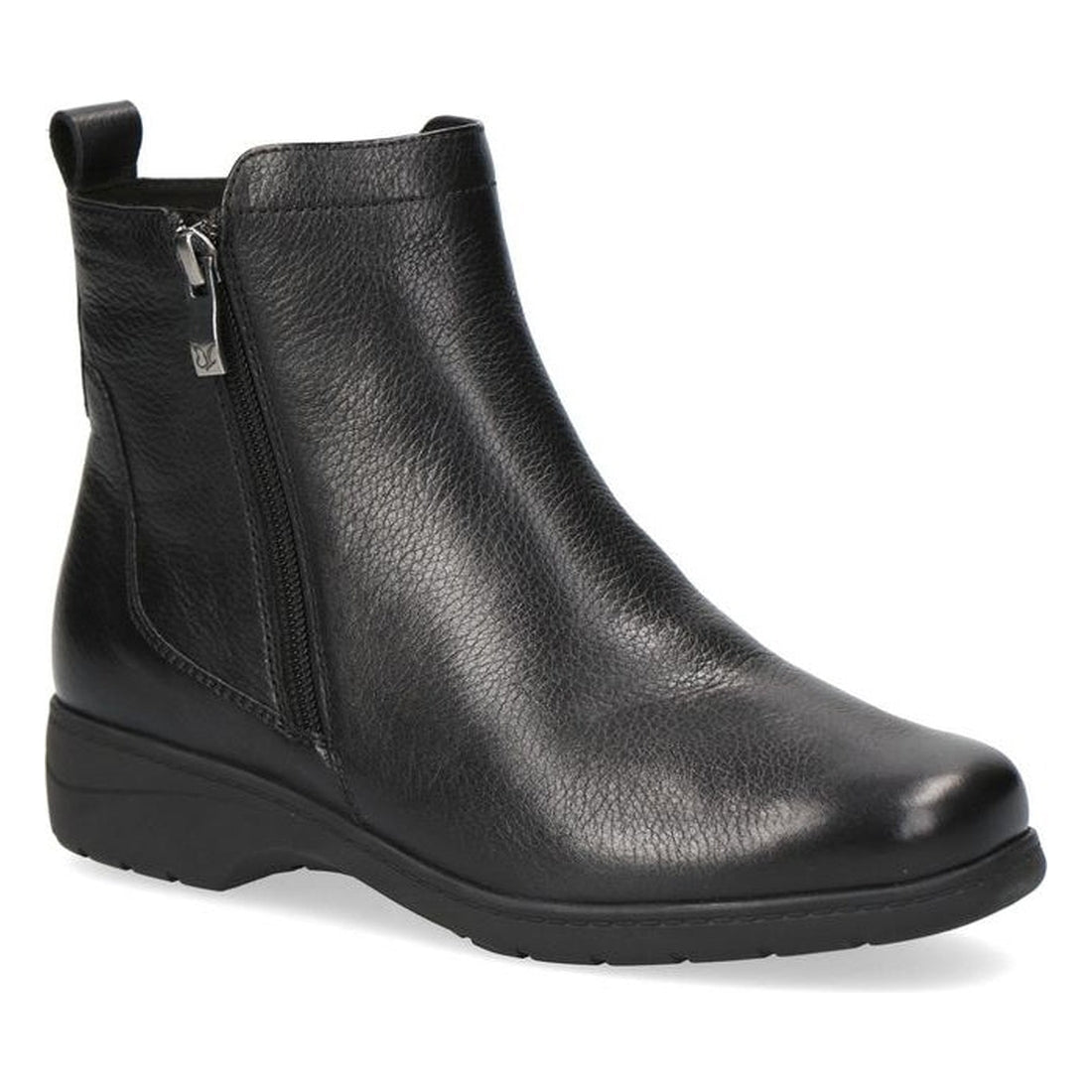 Caprice womens black casual closed booties | Vilbury London