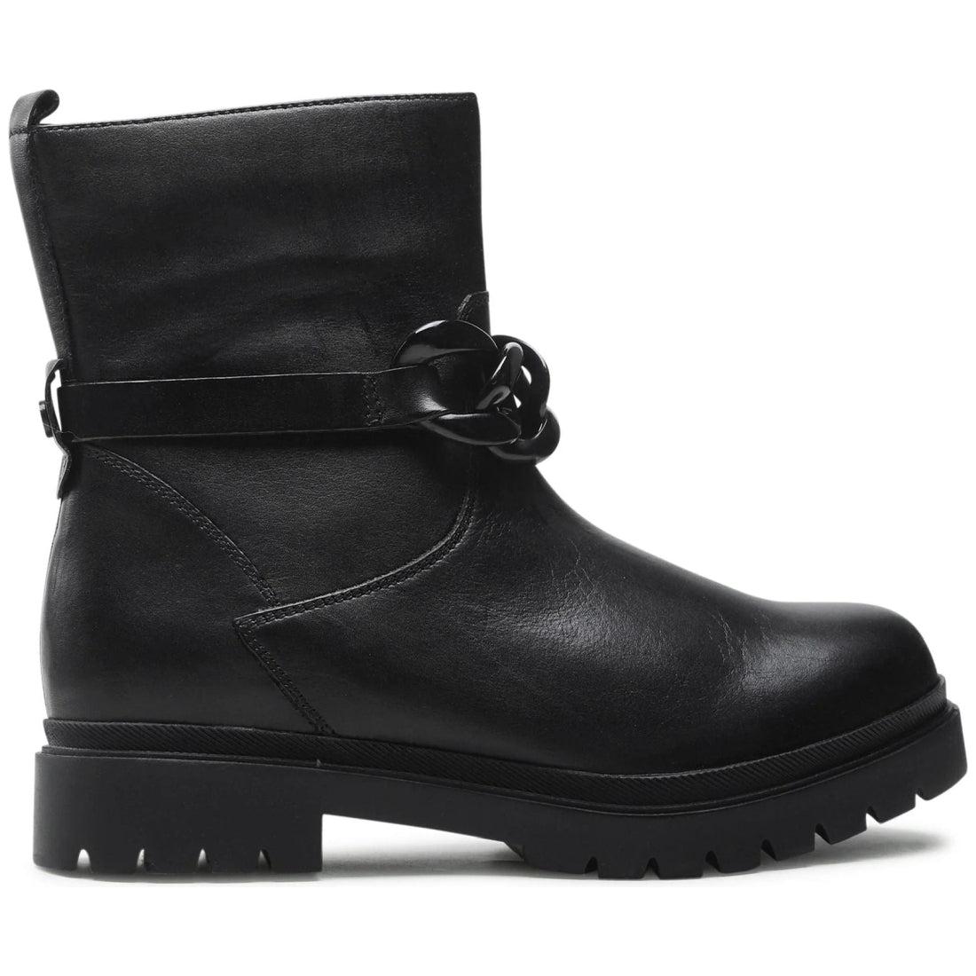 Caprice womens black casual closed booties | Vilbury London