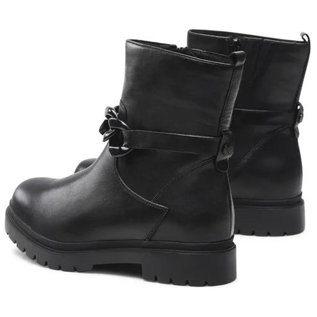 Caprice womens black casual closed booties | Vilbury London