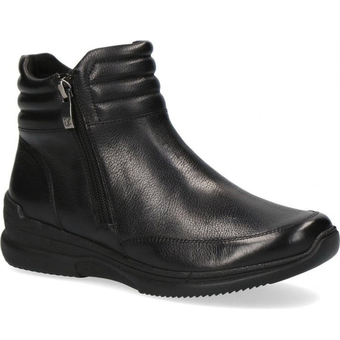 Caprice womens black casual closed booties | Vilbury London