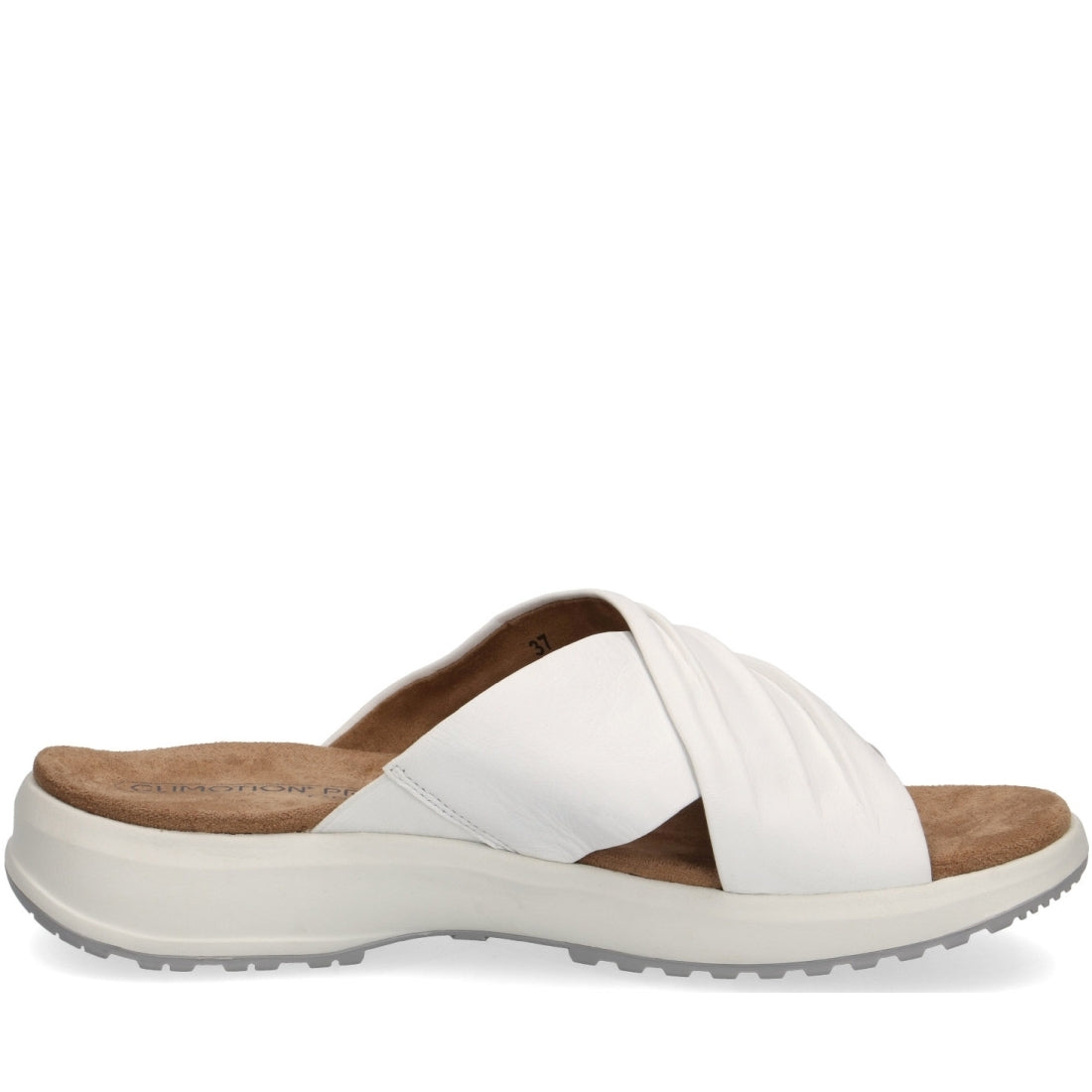 Caprice Womens white casual open slippers | Vilbury London