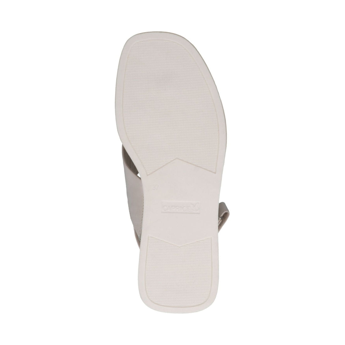 Caprice womens offwhite nappa casual open sandals | Vilbury London