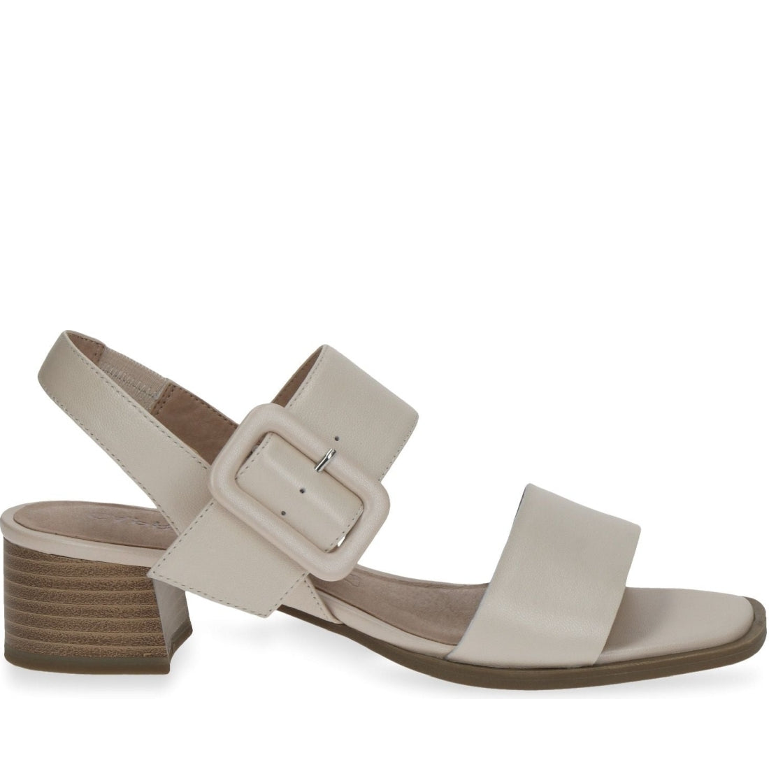 Caprice womens cream perlato elegant open sandals | Vilbury London