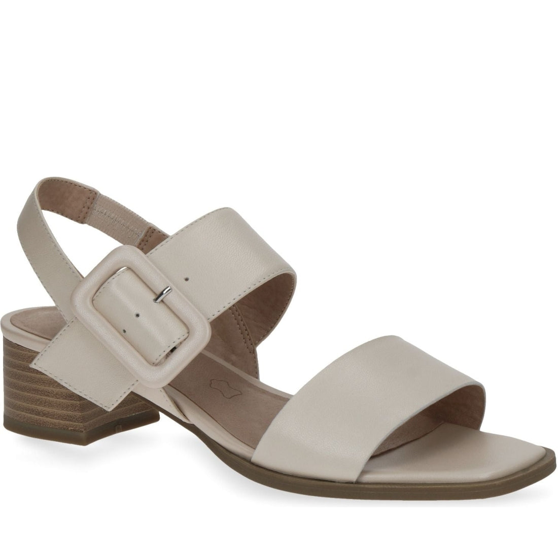 Caprice womens cream perlato elegant open sandals | Vilbury London