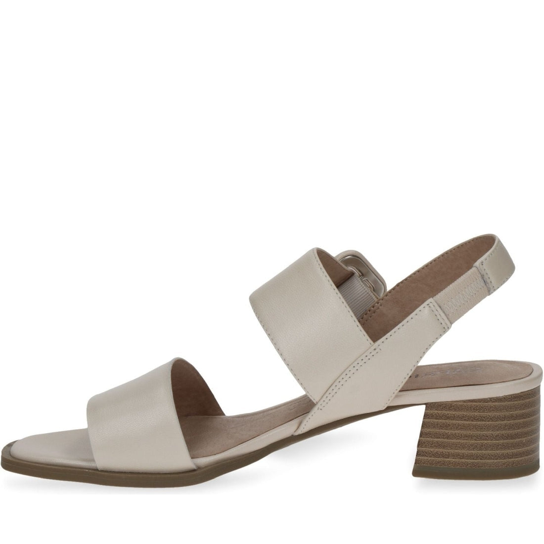 Caprice womens cream perlato elegant open sandals | Vilbury London