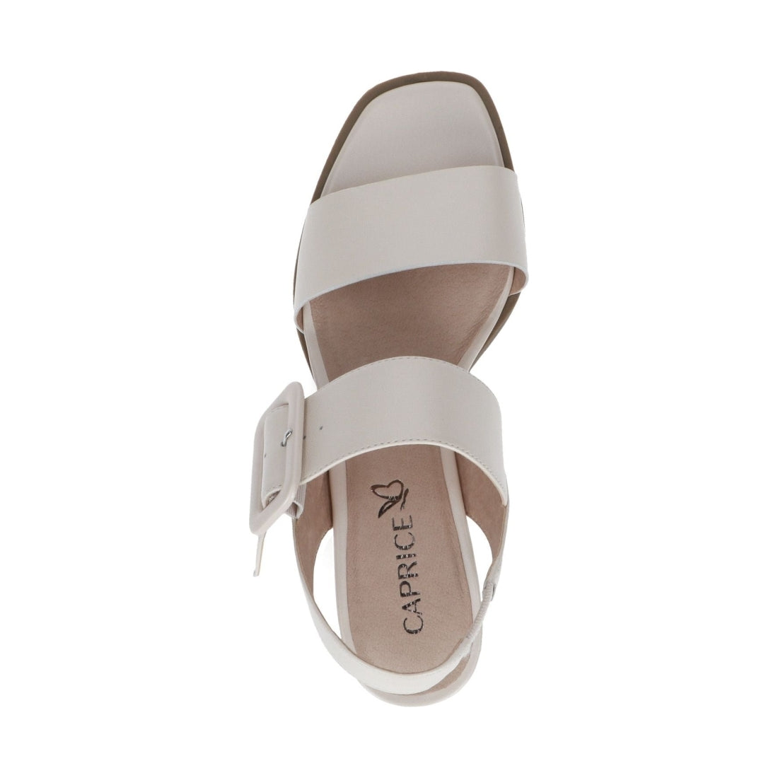 Caprice womens cream perlato elegant open sandals | Vilbury London