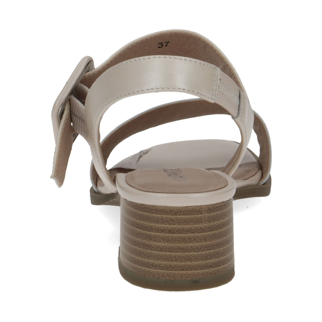 Caprice womens cream perlato elegant open sandals | Vilbury London