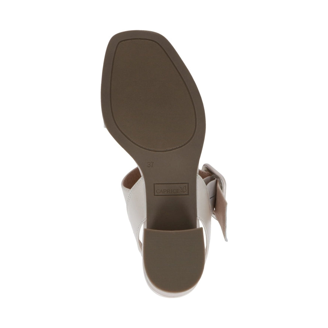 Caprice womens cream perlato elegant open sandals | Vilbury London