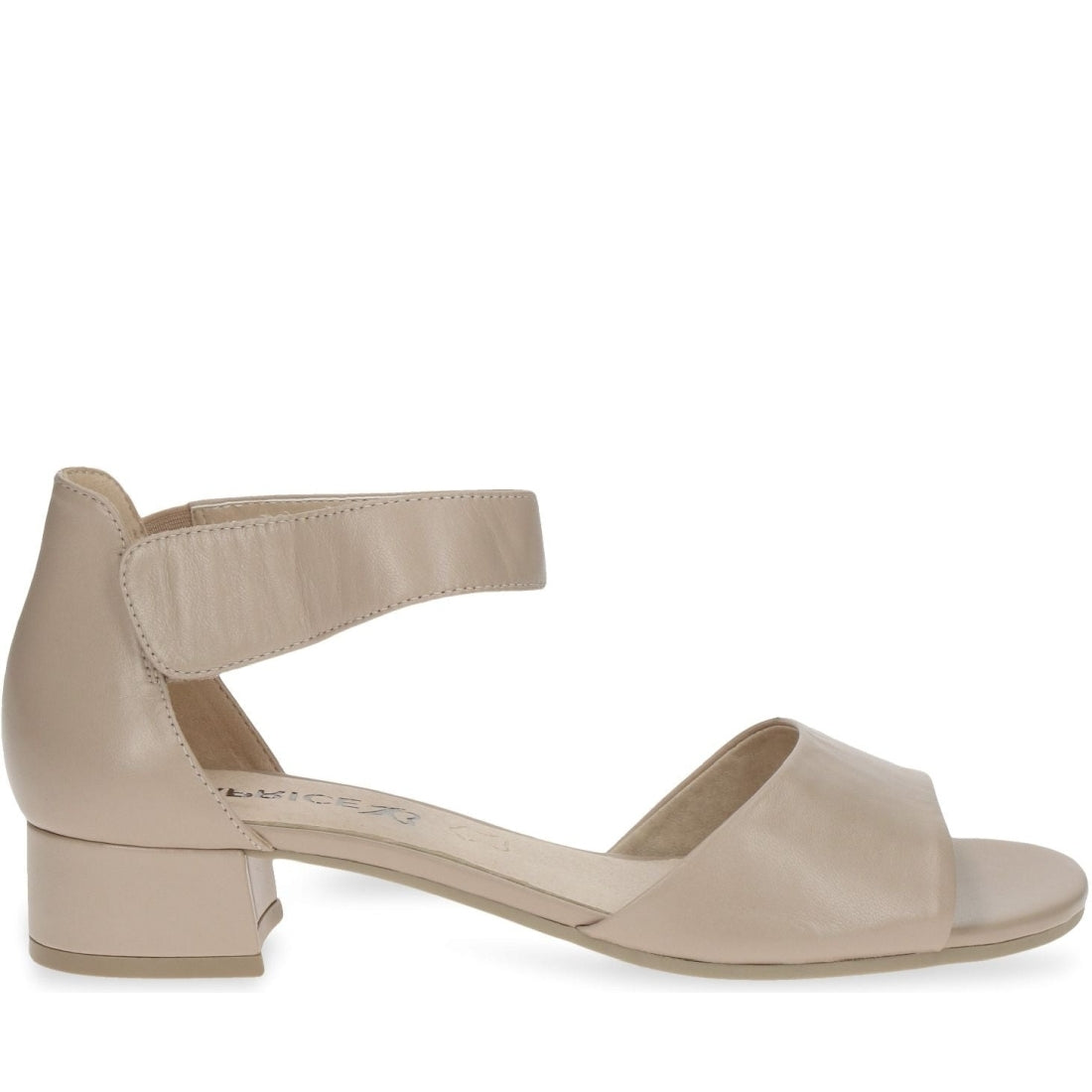 Caprice womens beige nappa elegant open sandals | Vilbury London