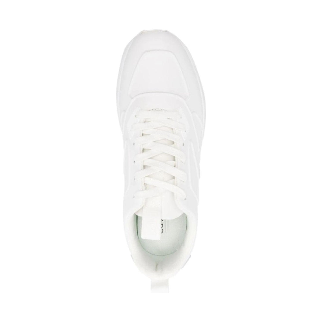 CALVIN KLEIN mens triple white low top lace up lth hf | Vilbury London