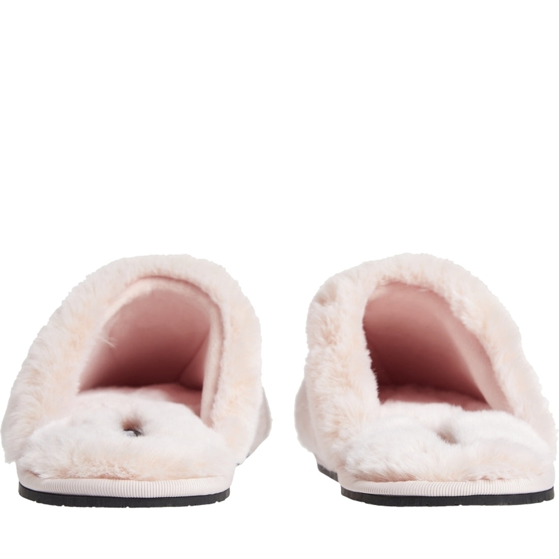 Calvin Klein womens Pink Bloom slipper mule fur | Vilbury London