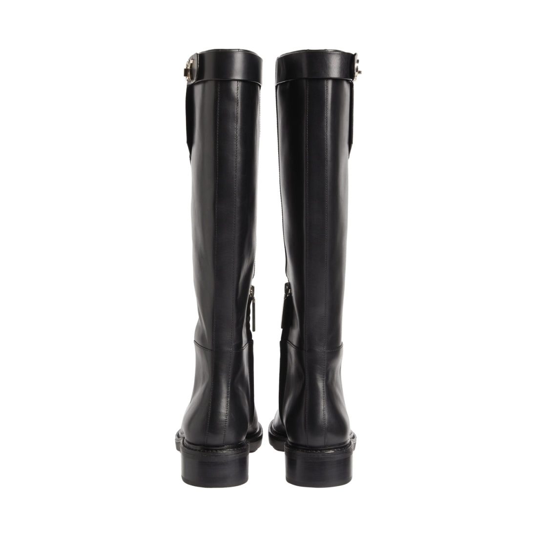 Calvin Klein womens Black rubber sole knee boot w hw | Vilbury London