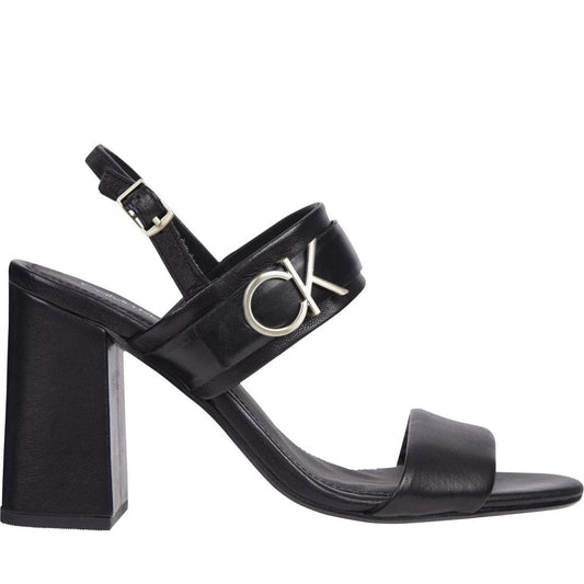 Calvin Klein womens ck black block sandal | Vilbury London