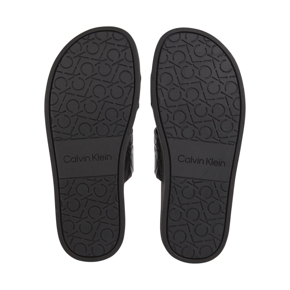 Calvin Klein womens black mono ergo slide mono | Vilbury London